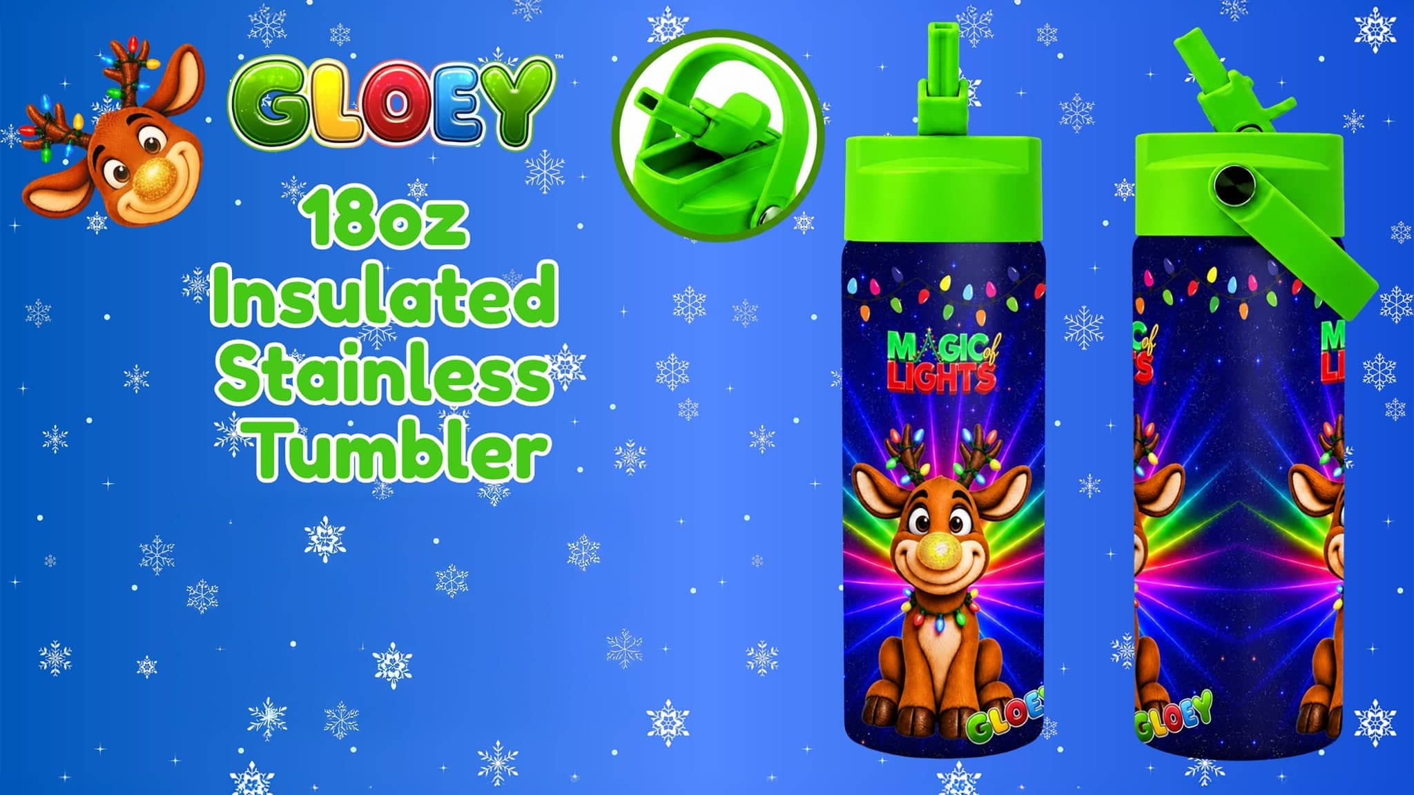 Magic Of Lights - Gloey Kids 18oz Tumbler