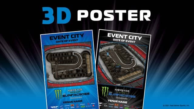 Monster Energy Supercross – Souvenir 3D Event Poster
