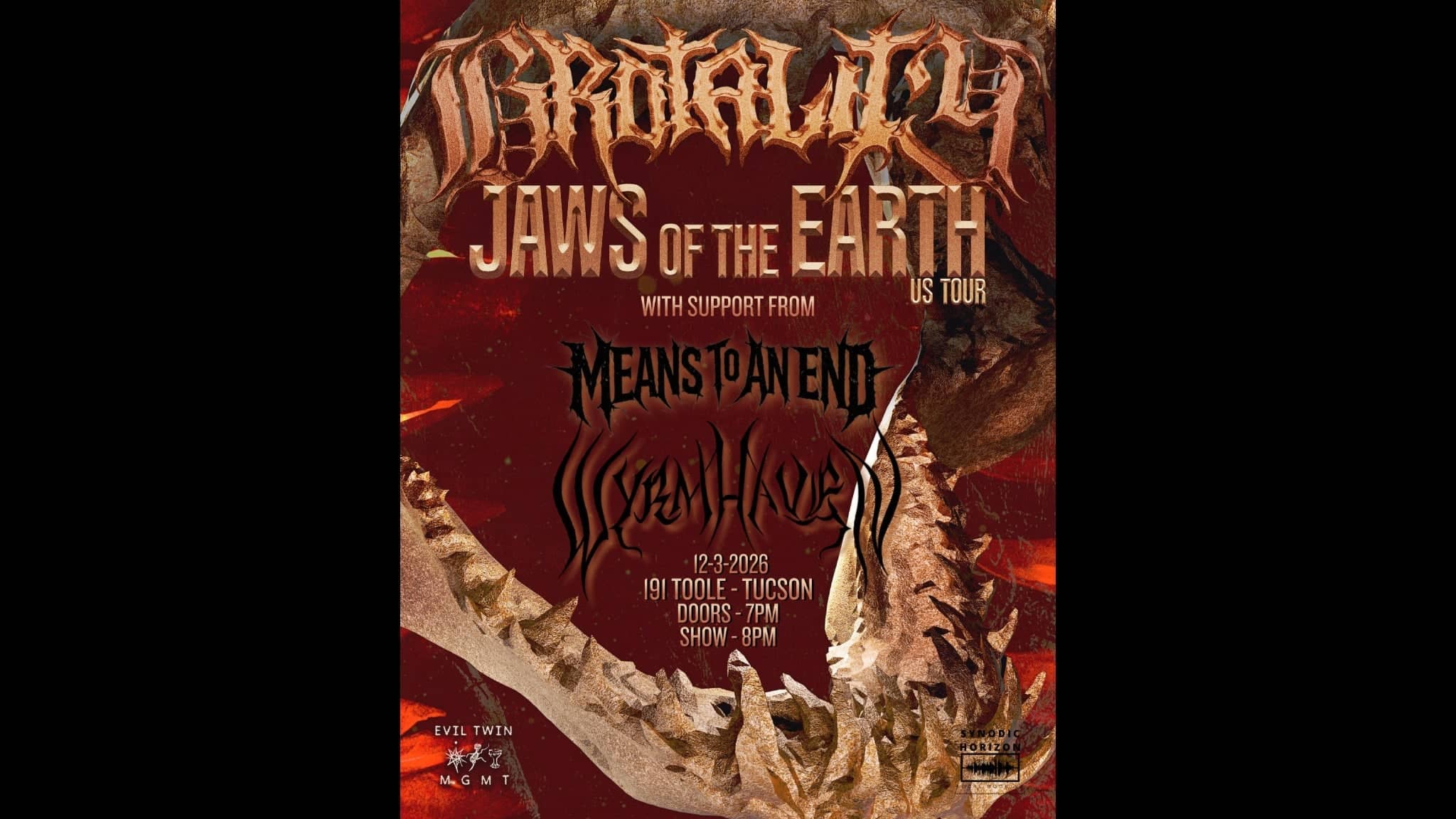 Brotality: Jaws of the Earth US Tour @ 191 Toole