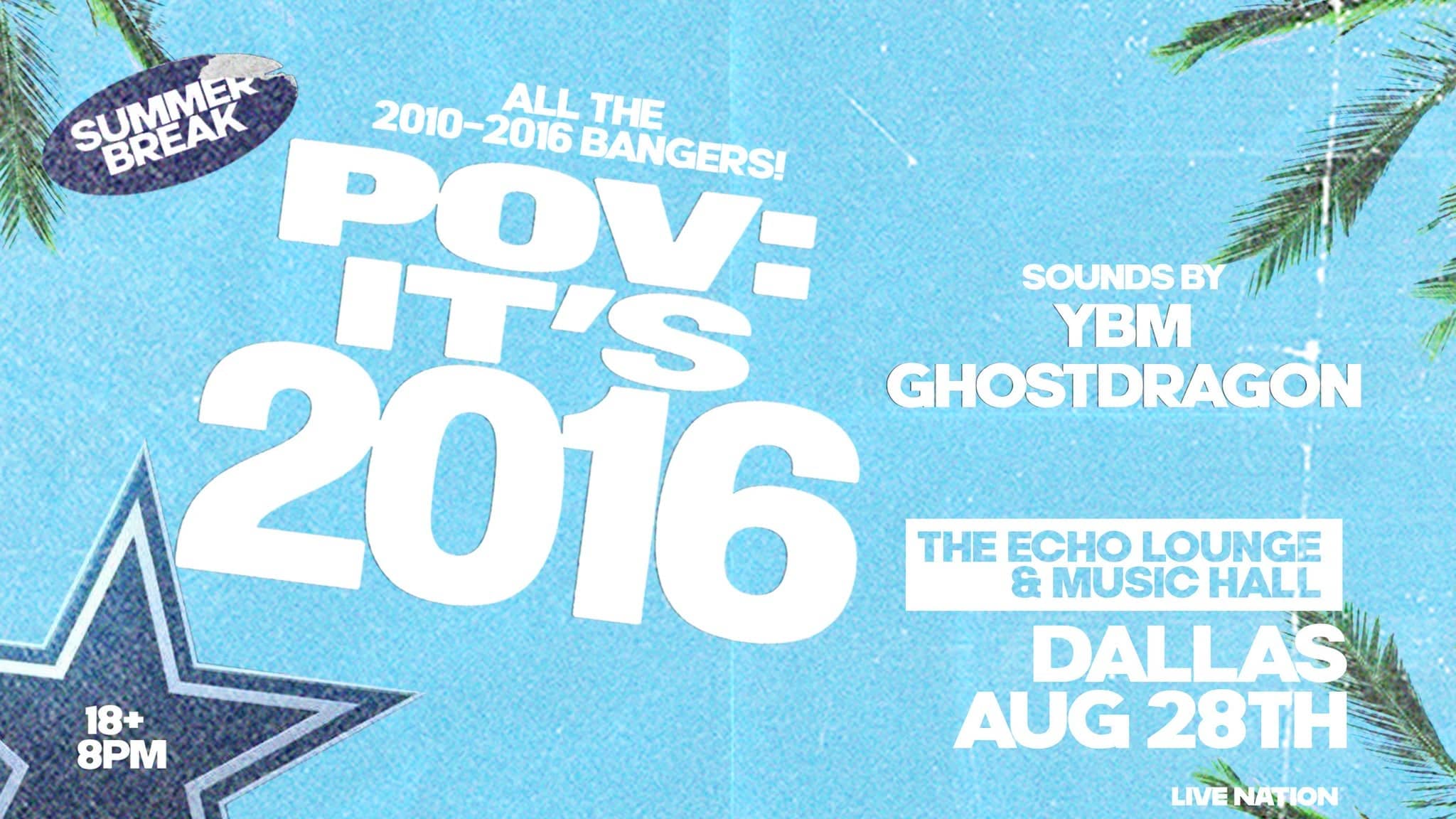 POV: It's 2016 - 18+ Event