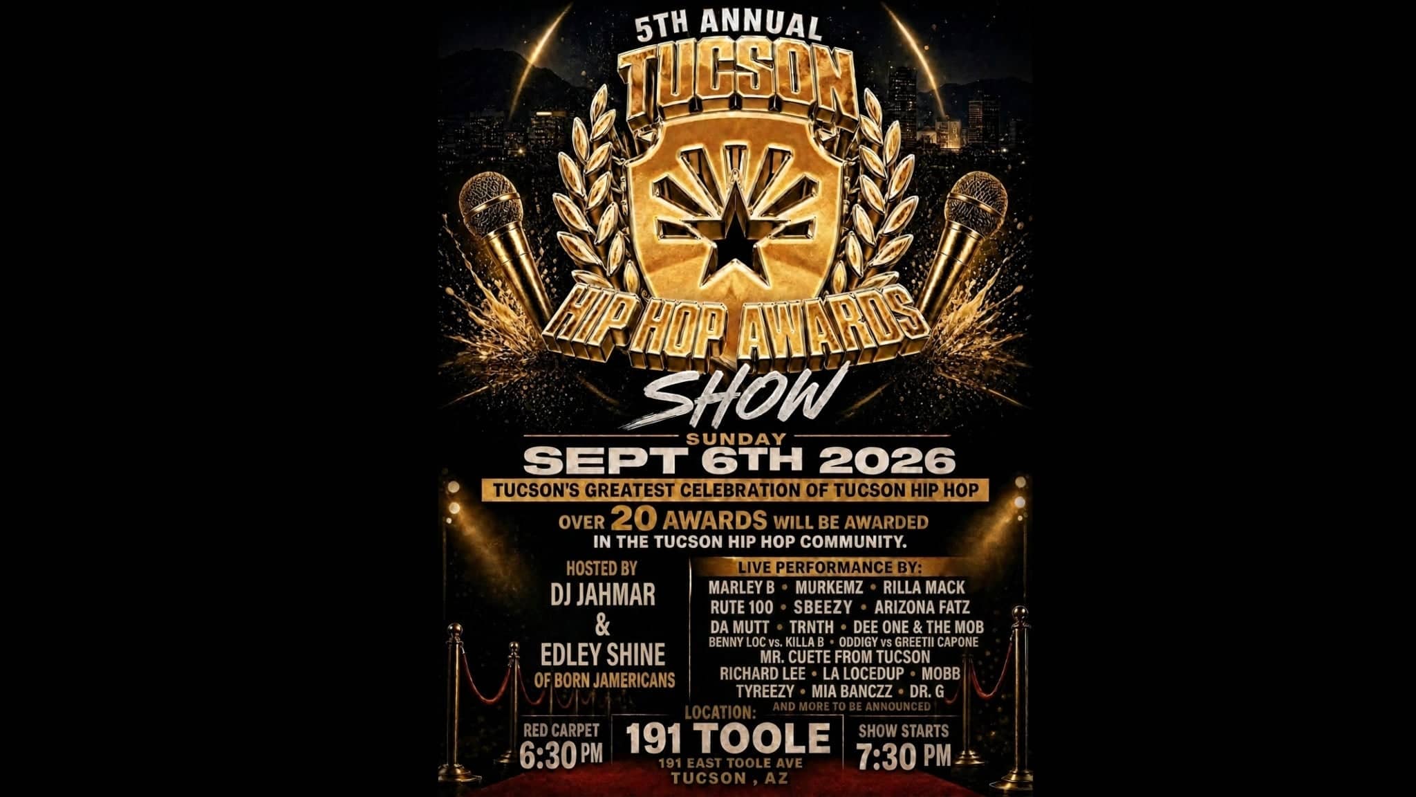 The 5th Annual Tucson Hip Hop Awards Show @ 191 Toole